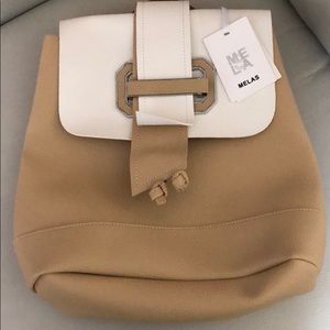 Tan & White Melas Book bag